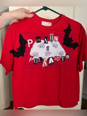 Ransom Note Tee Shirt - Red Dino Bats